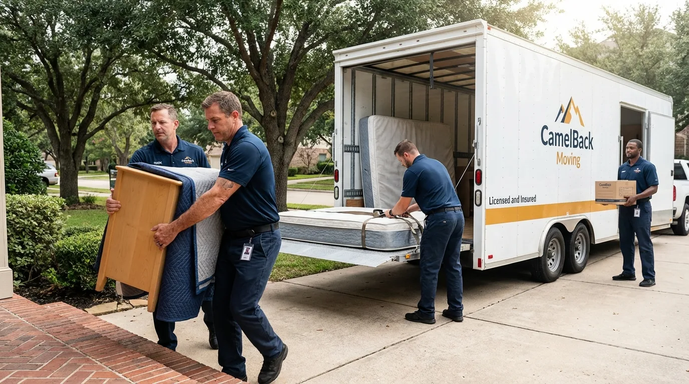 Crew loading residential truck for cross-state move from Gautier, MS